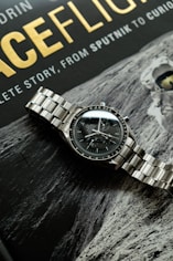 silver link bracelet round analog watch