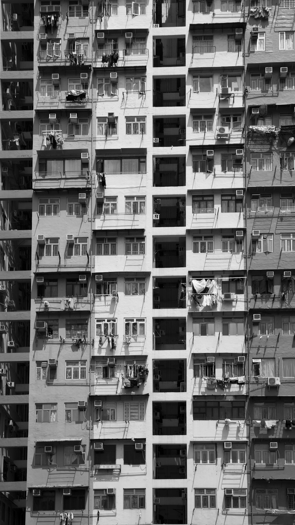 grayscale photo of concrete building