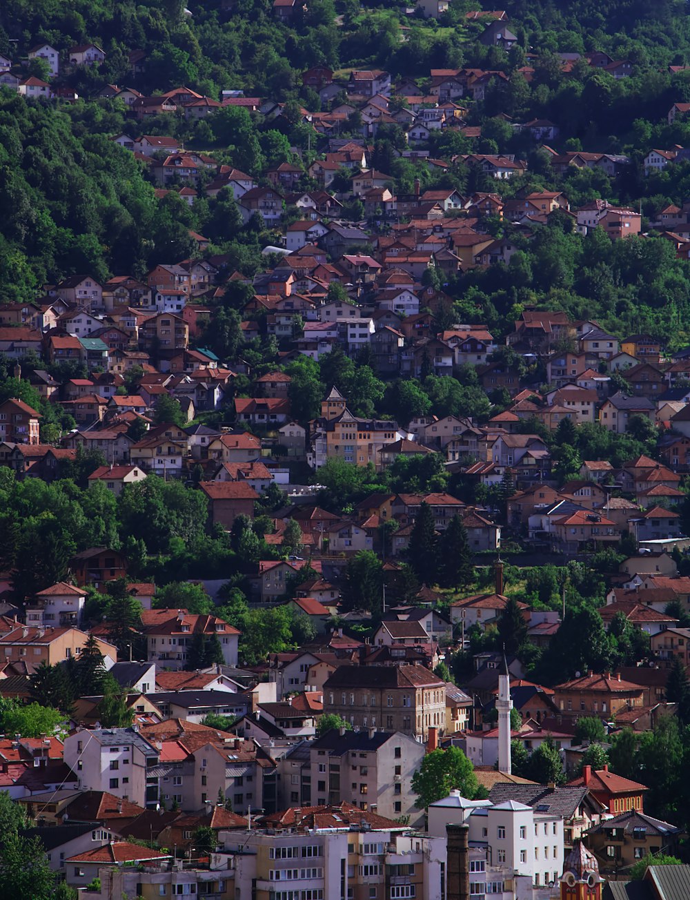 veduta aerea della città durante il giorno