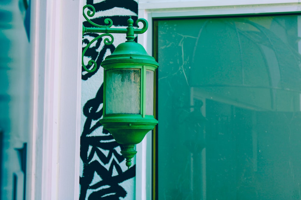 black and white lamp post