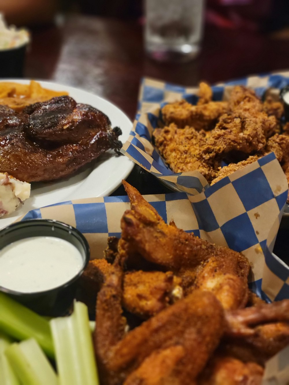 fried chicken on white ceramic plate