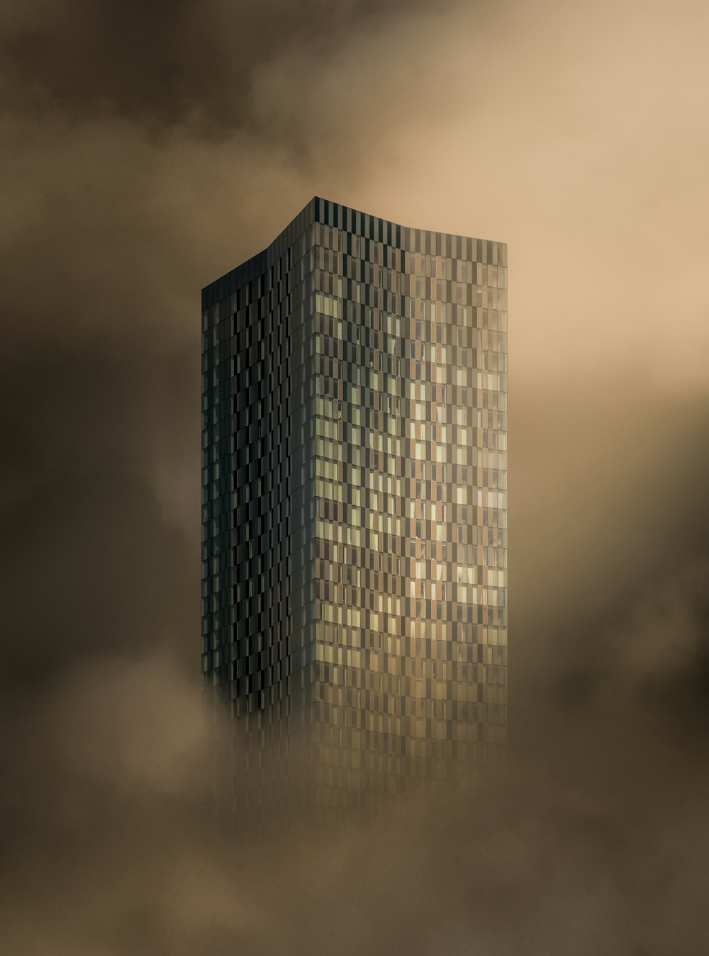 gray concrete building under gray sky