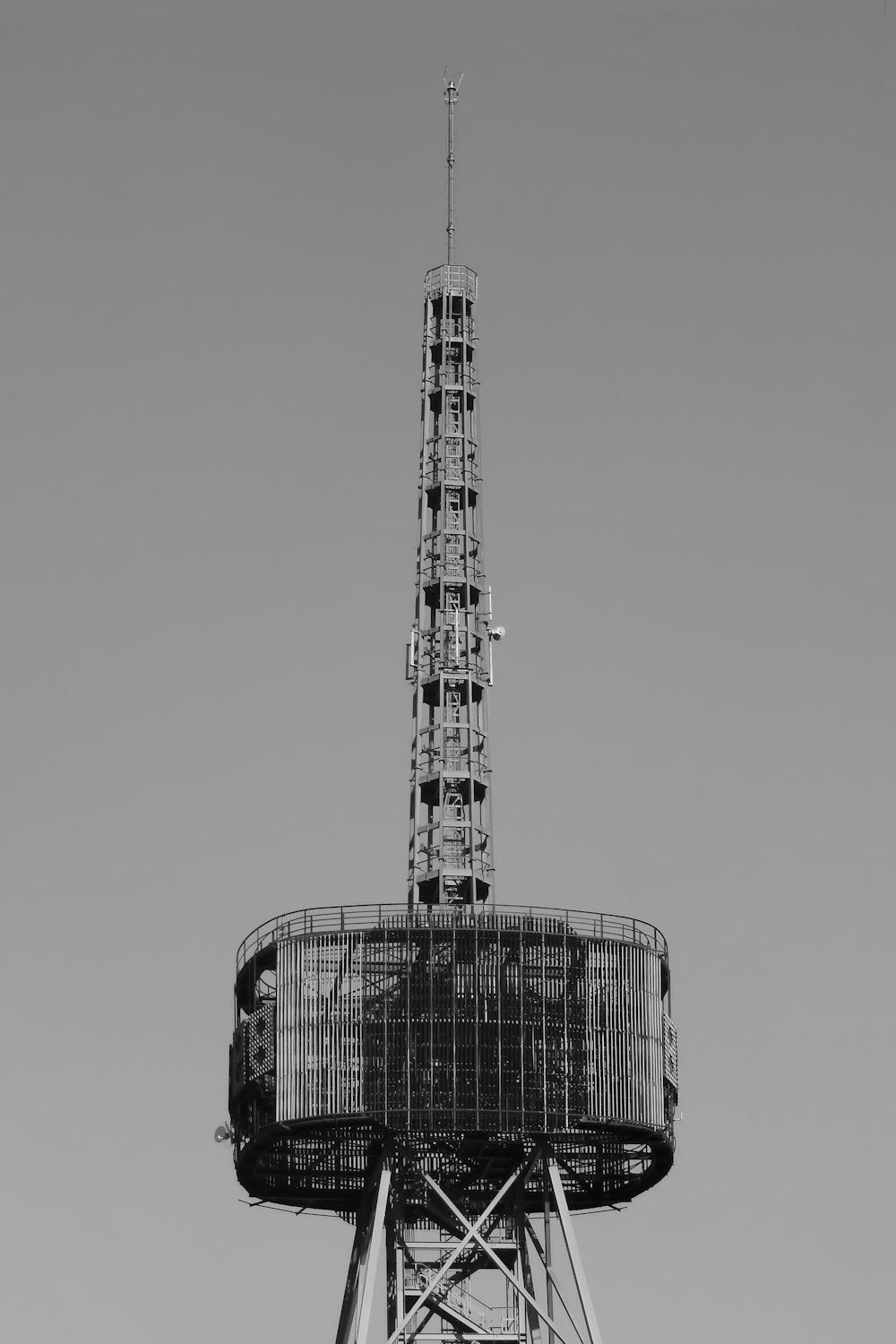 grayscale photo of high rise building