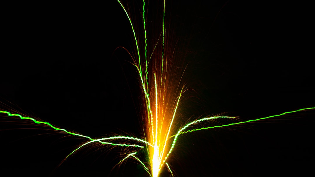 orange and yellow fire work