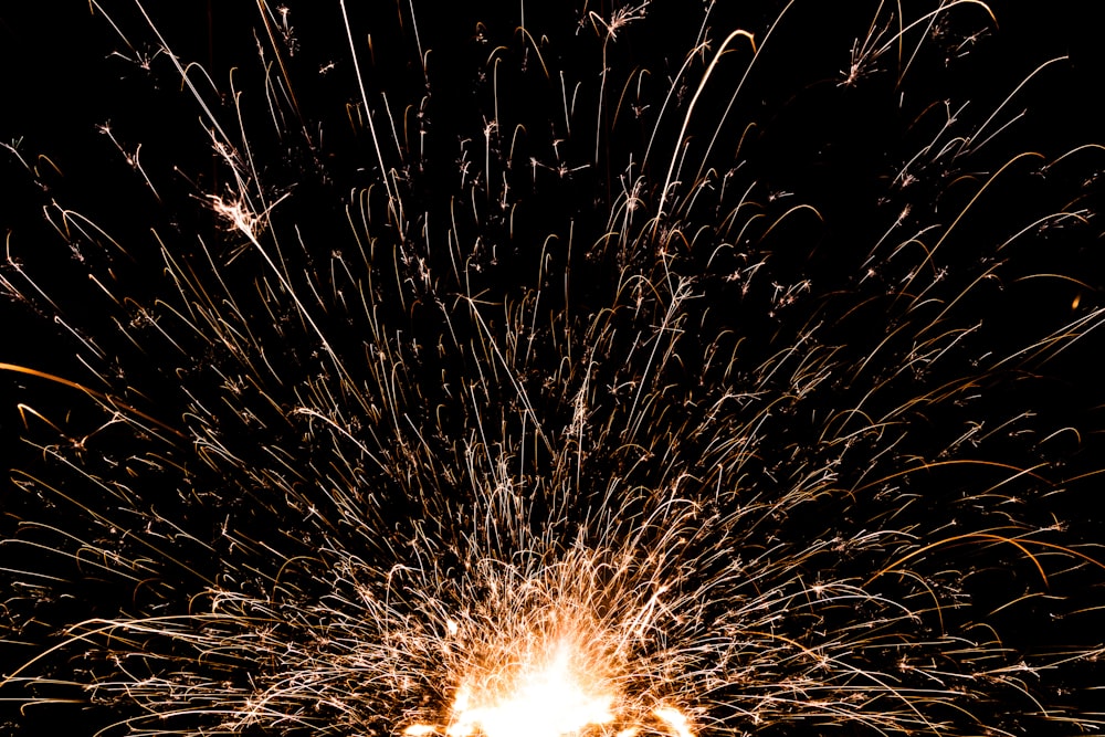 steel wool photography of fireworks