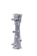 A metallic, cylindrical component with multiple protrusions and flanges. It has a polished, silver finish and is potentially a part of a machine or industrial equipment.