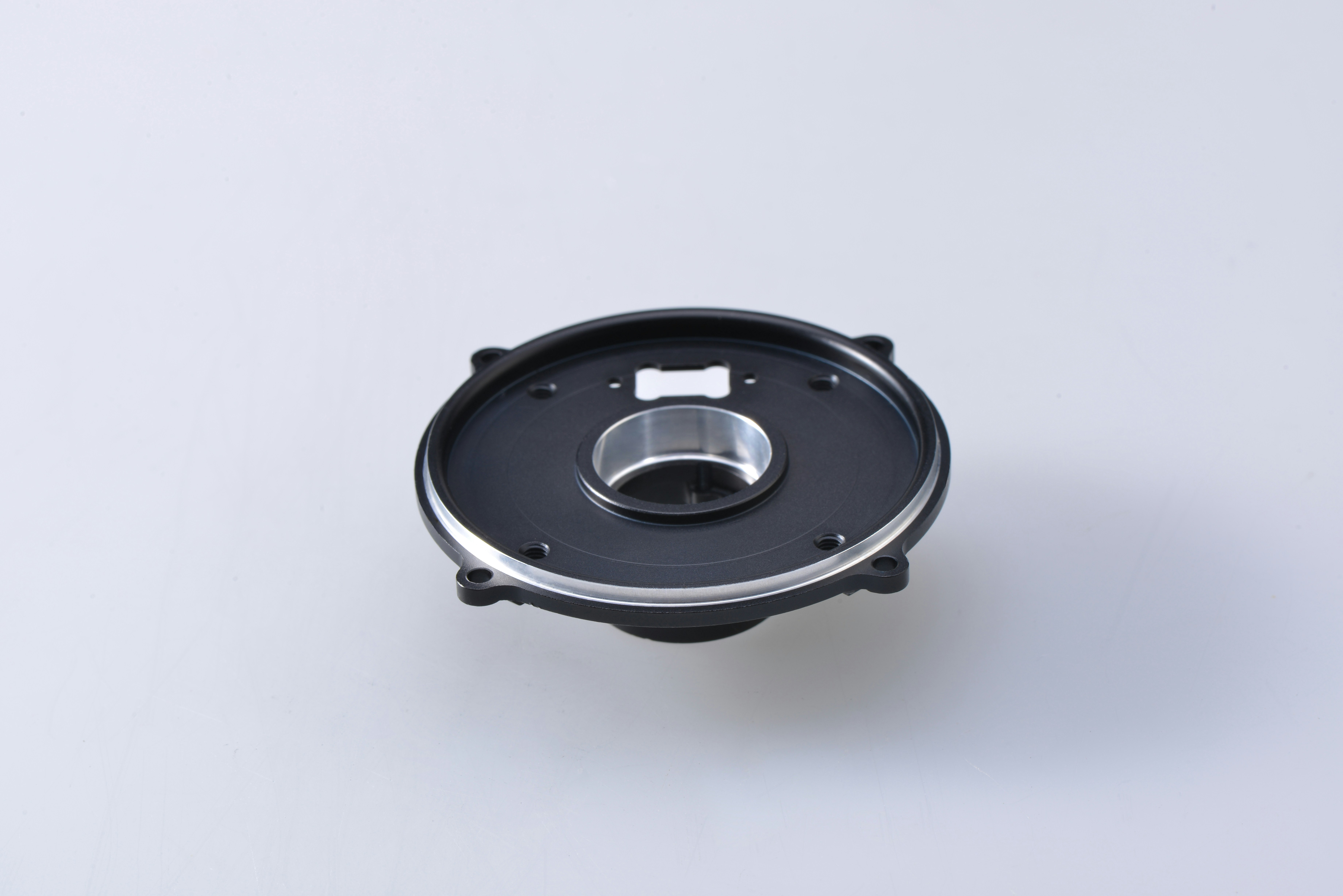 black and gray round device