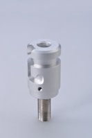 white and silver round device