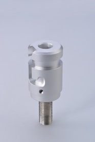 white and silver round device