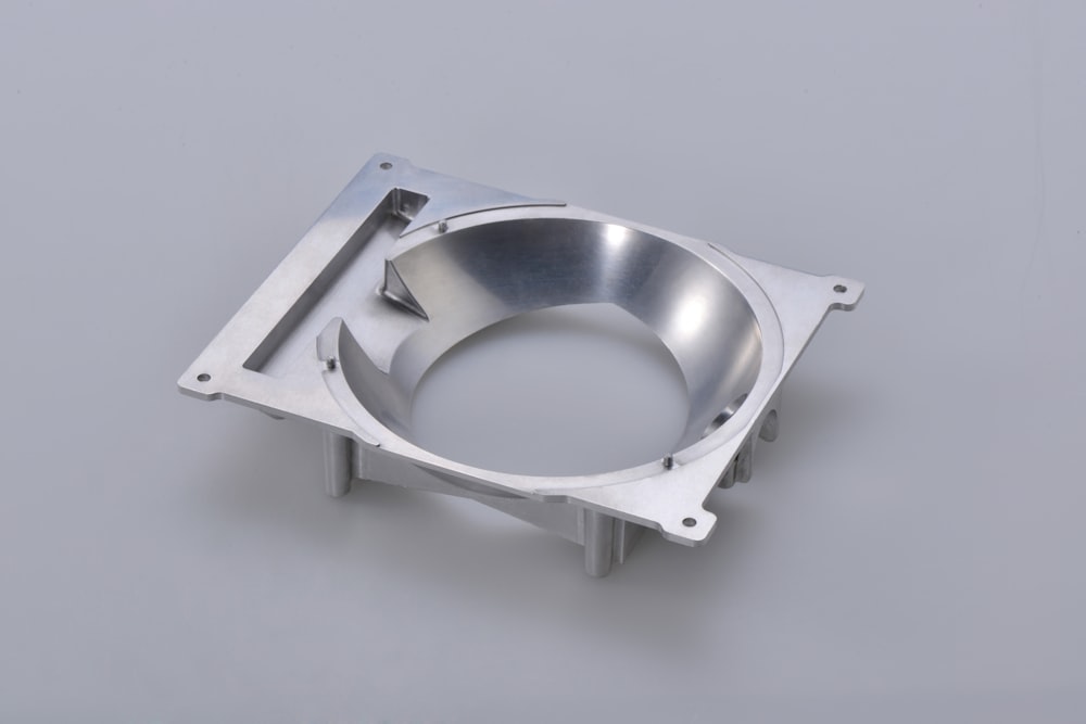stainless steel round frame on white surface
