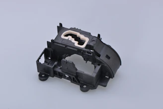 black and white plastic toy