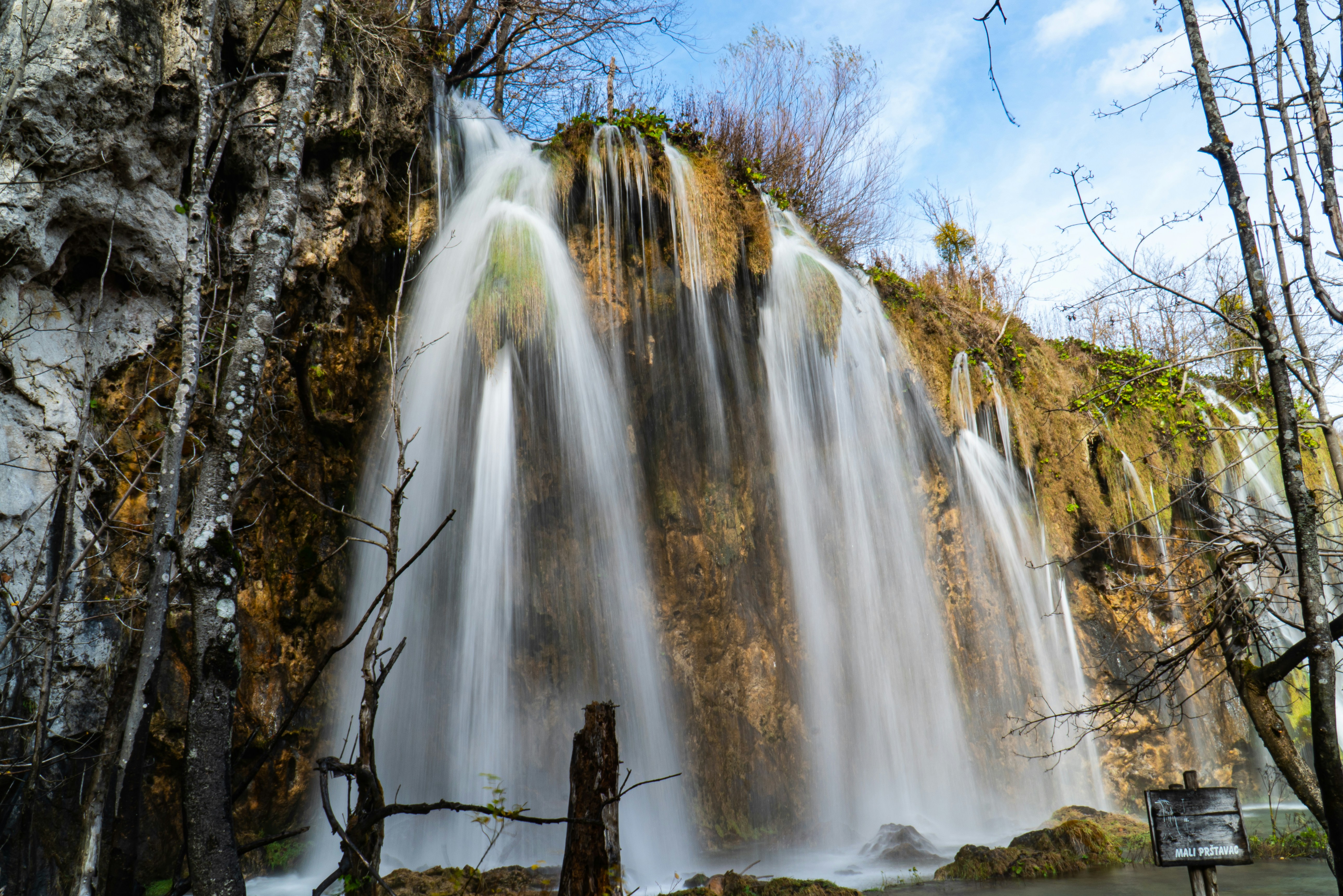 water falls in the forest