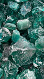 green and gray stone fragment