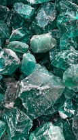 green and gray stone fragment