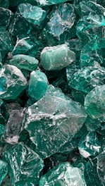 green and gray stone fragment