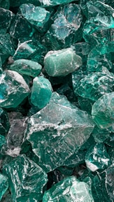 green and gray stone fragment