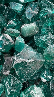 green and gray stone fragment