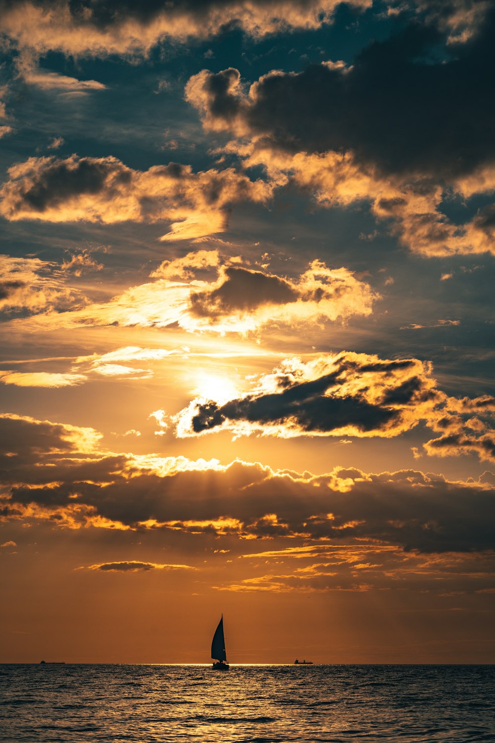 clouds and blue sky during sunset