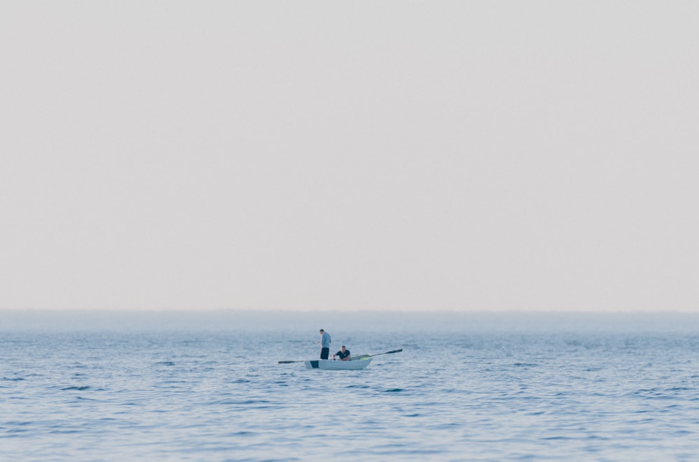 2 person on boat on sea during daytime