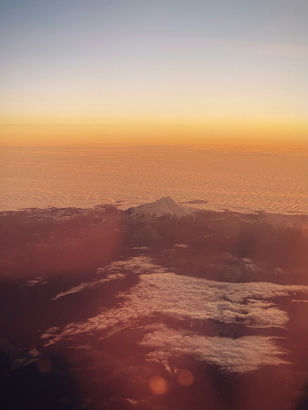 silhouette of mountains during sunset