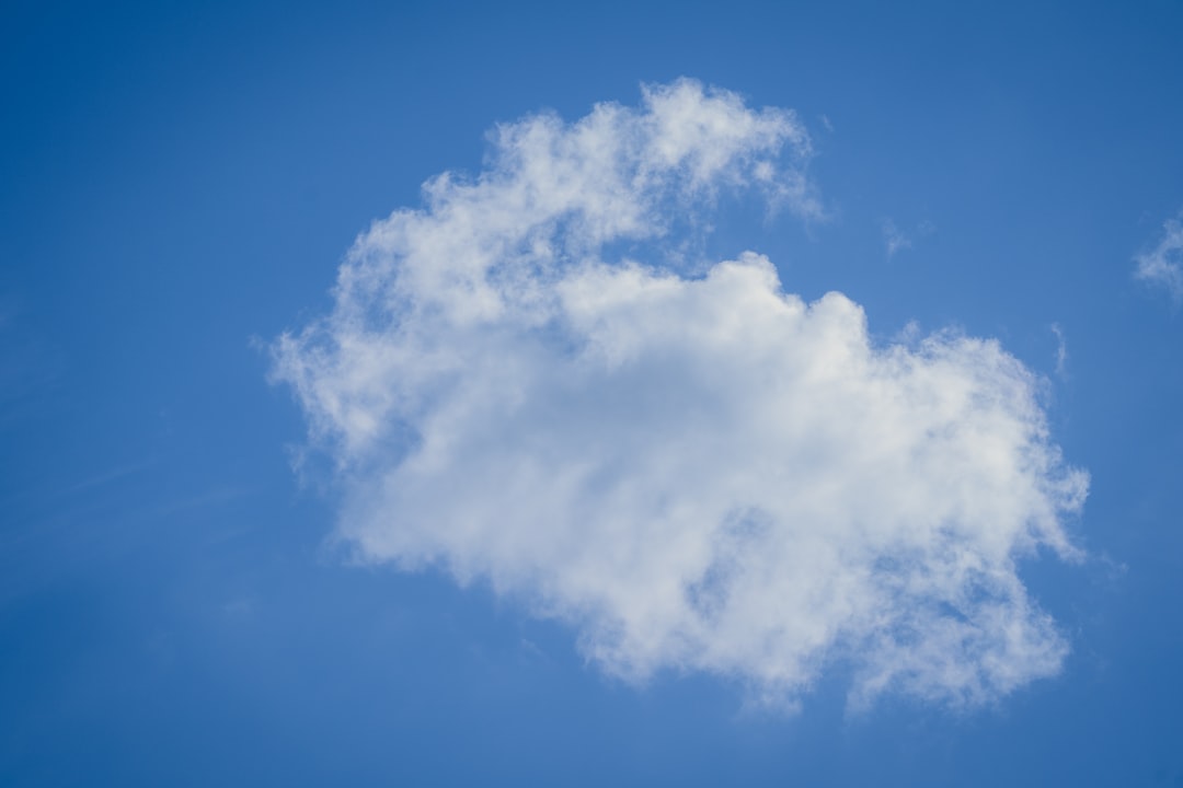 white clouds and blue sky