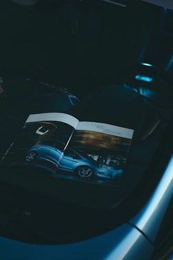 black and white car interior