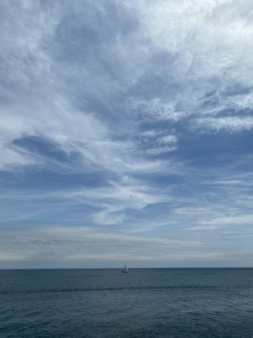 white and blue cloudy sky over sea