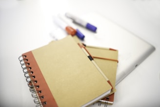 brown paper on white table