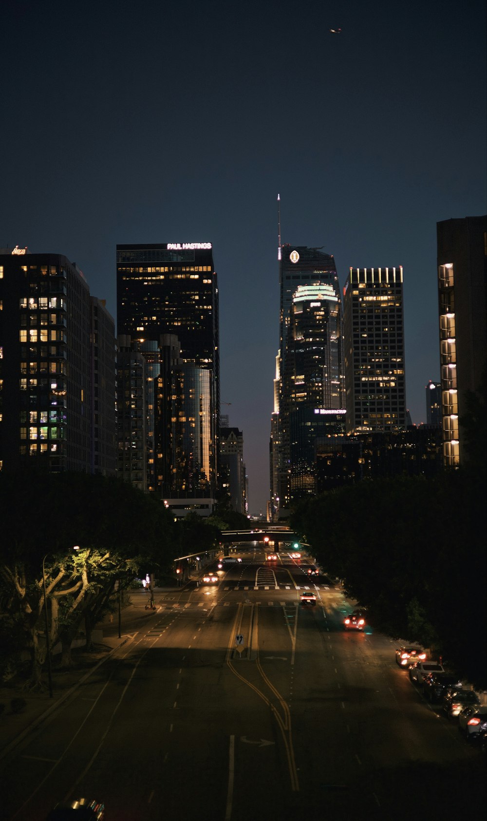 city buildings during night time