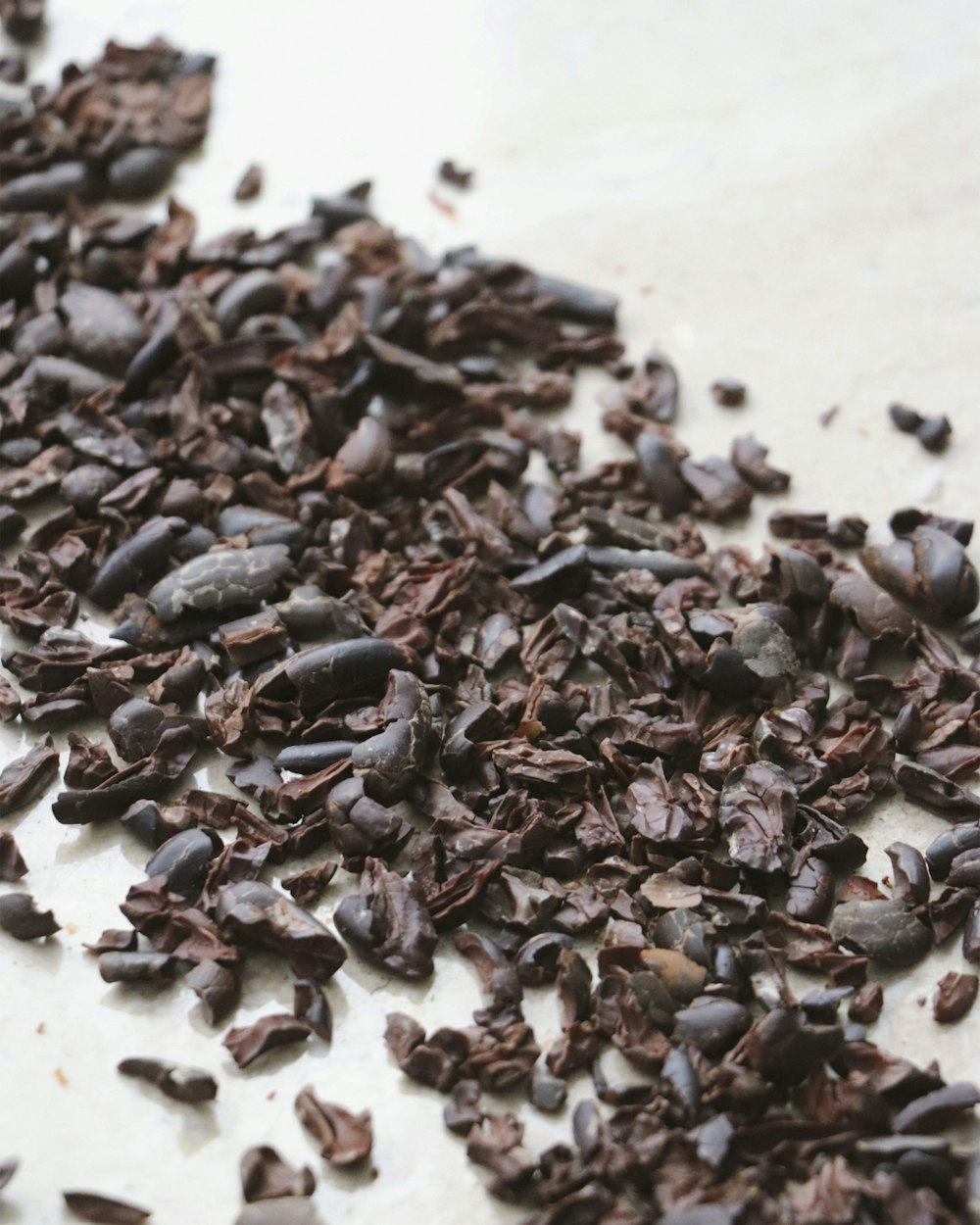 black and brown seeds on white ceramic plate