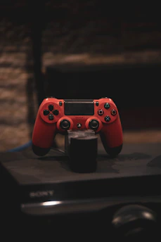 red sony ps 4 controller
