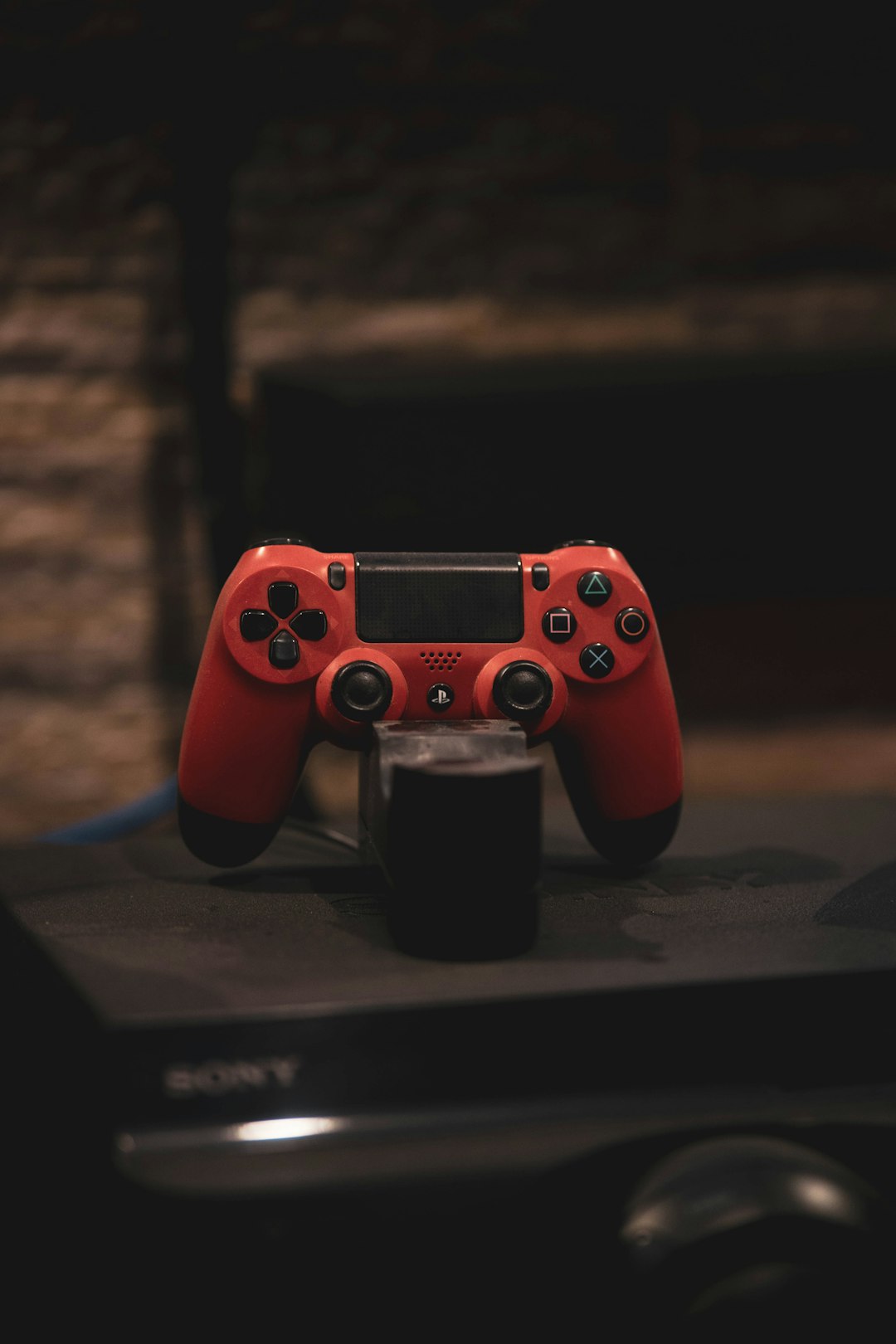 red sony ps 4 controller