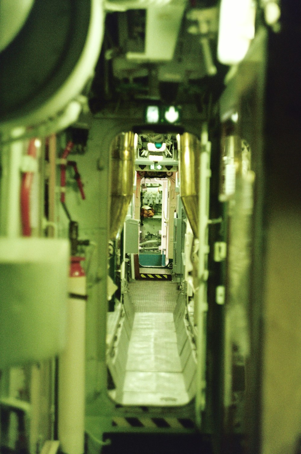 black and yellow train in tunnel