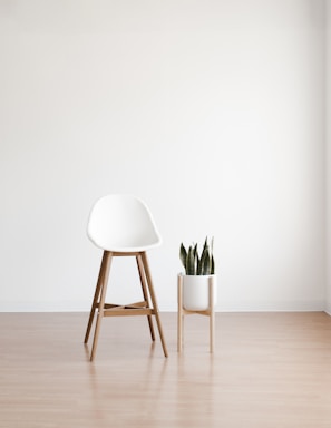 white round table near white wall