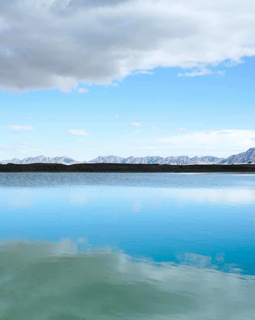 lake near snow covered mountains under blue sky during daytime