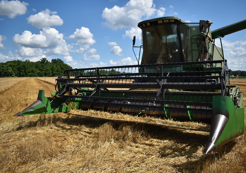 green and brown metal machine