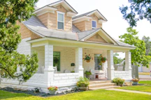 white and brown concrete house