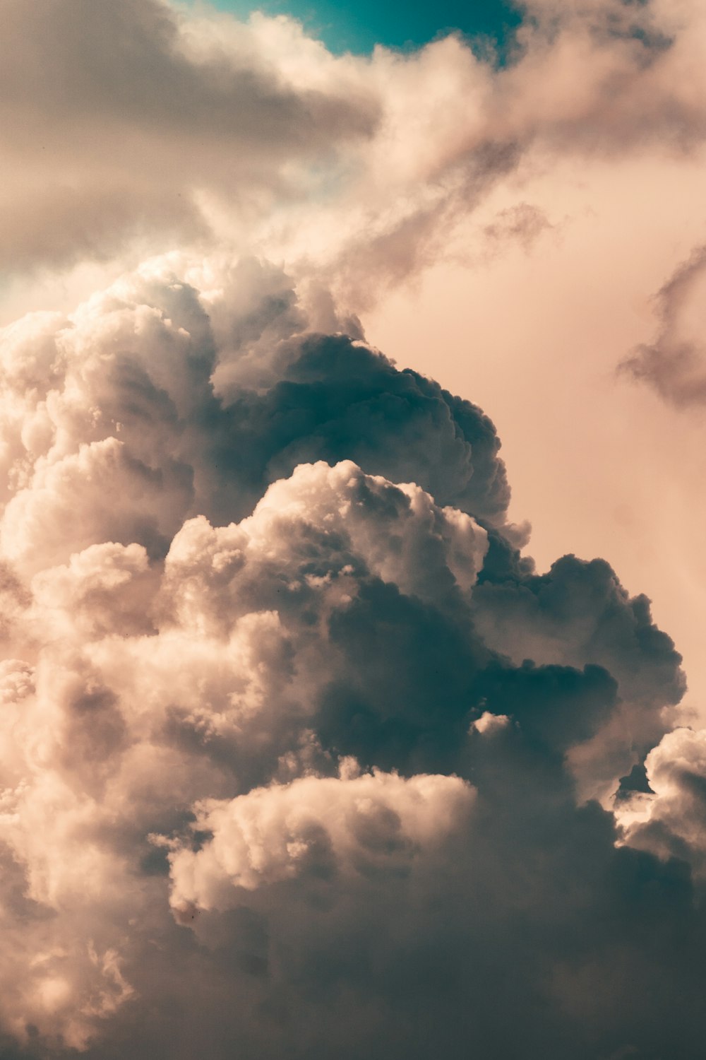 white clouds in blue sky