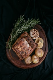 brown bread on brown wooden round plate