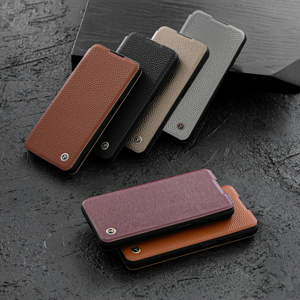 brown and black smartphone case