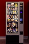 red and black vending machine