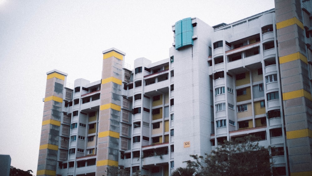 white and yellow concrete building