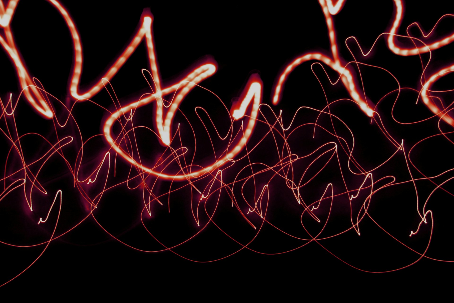 red and yellow neon light