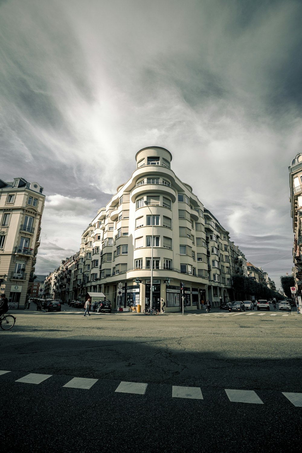 brown concrete building under gray sky