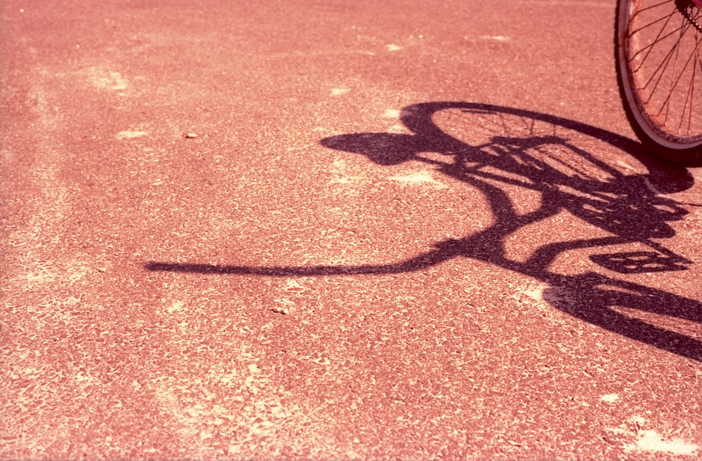 Sombra de persona en arena marrón durante el día