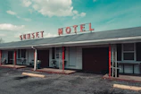 Exterior view of Whyalla Airport Motel at sunset with clear skies and welcoming entrance.