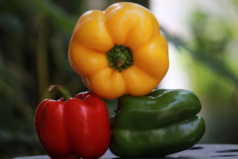 yellow and green bell peppers