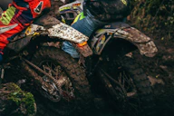 black and white motocross dirt bike
