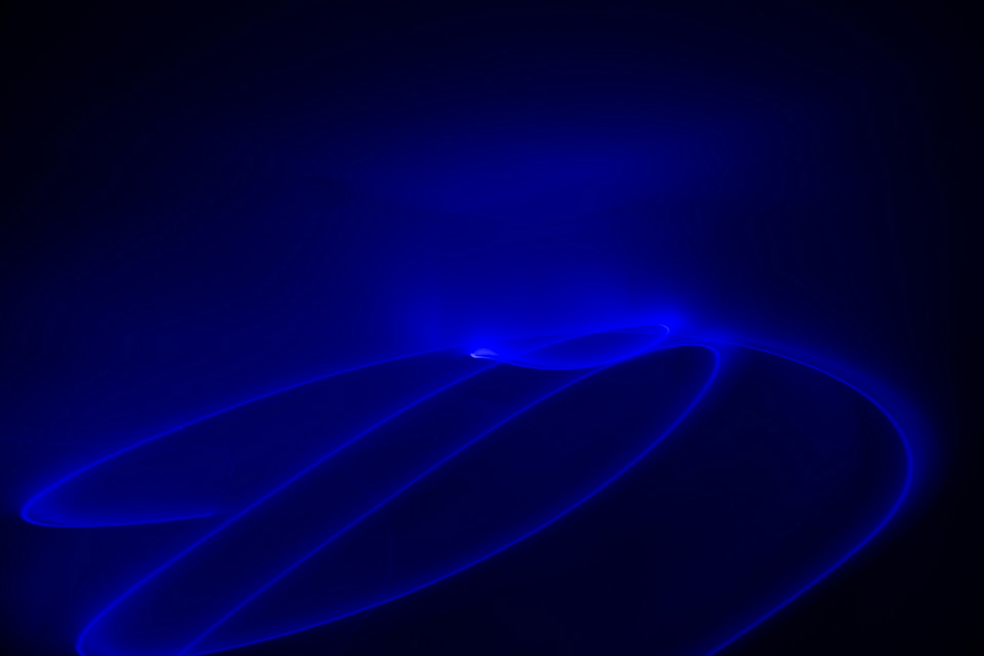 blue light in dark room