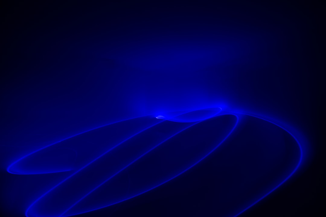 blue light in dark room